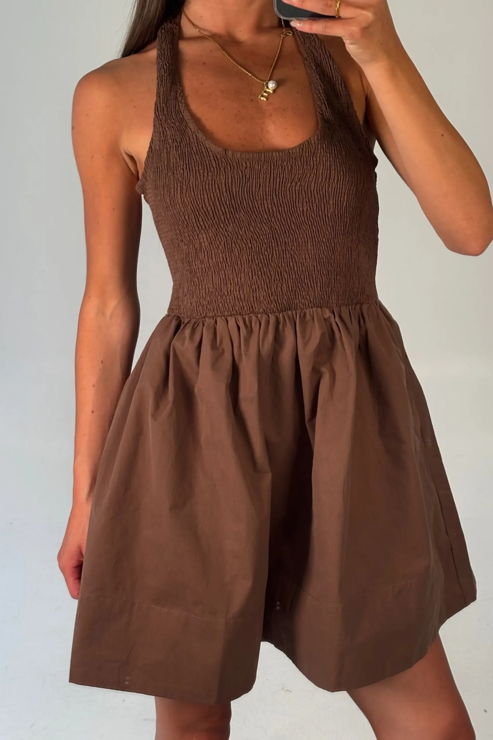 Eleanora Mini Dress Chocolate