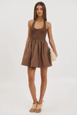 Eleanora Mini Dress Chocolate