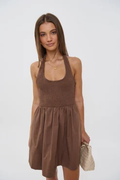 Eleanora Mini Dress Chocolate