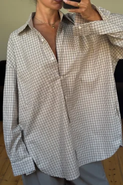 Emina Check Shirt Beige