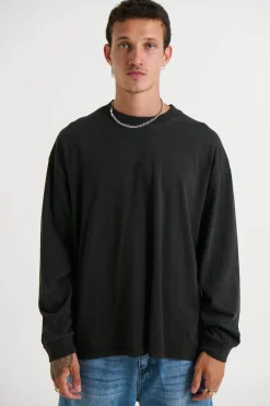 Enzyme Wash Long Sleeve Charcoal