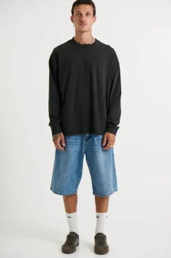 Enzyme Wash Long Sleeve Charcoal