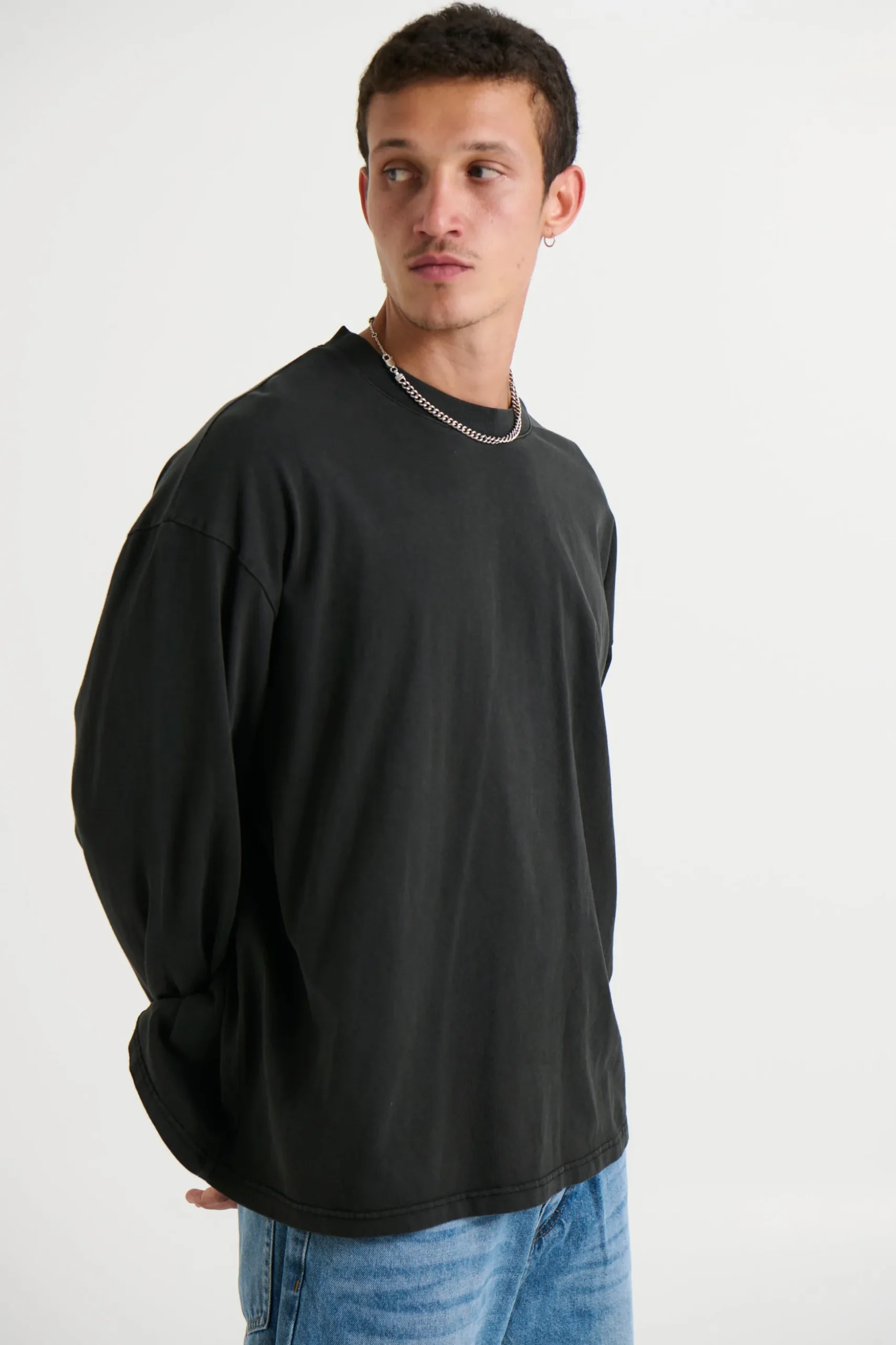 Enzyme Wash Long Sleeve Charcoal