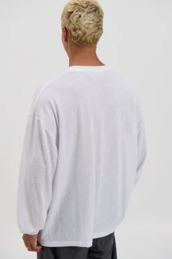 Enzyme Wash Long Sleeve Soft White