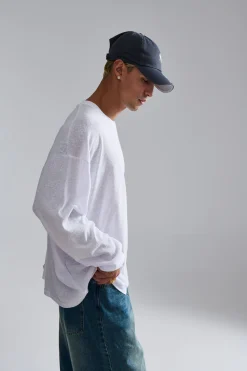 Enzyme Wash Long Sleeve Soft White