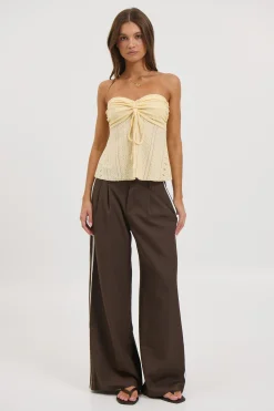 Estella Strapless Top Lemon