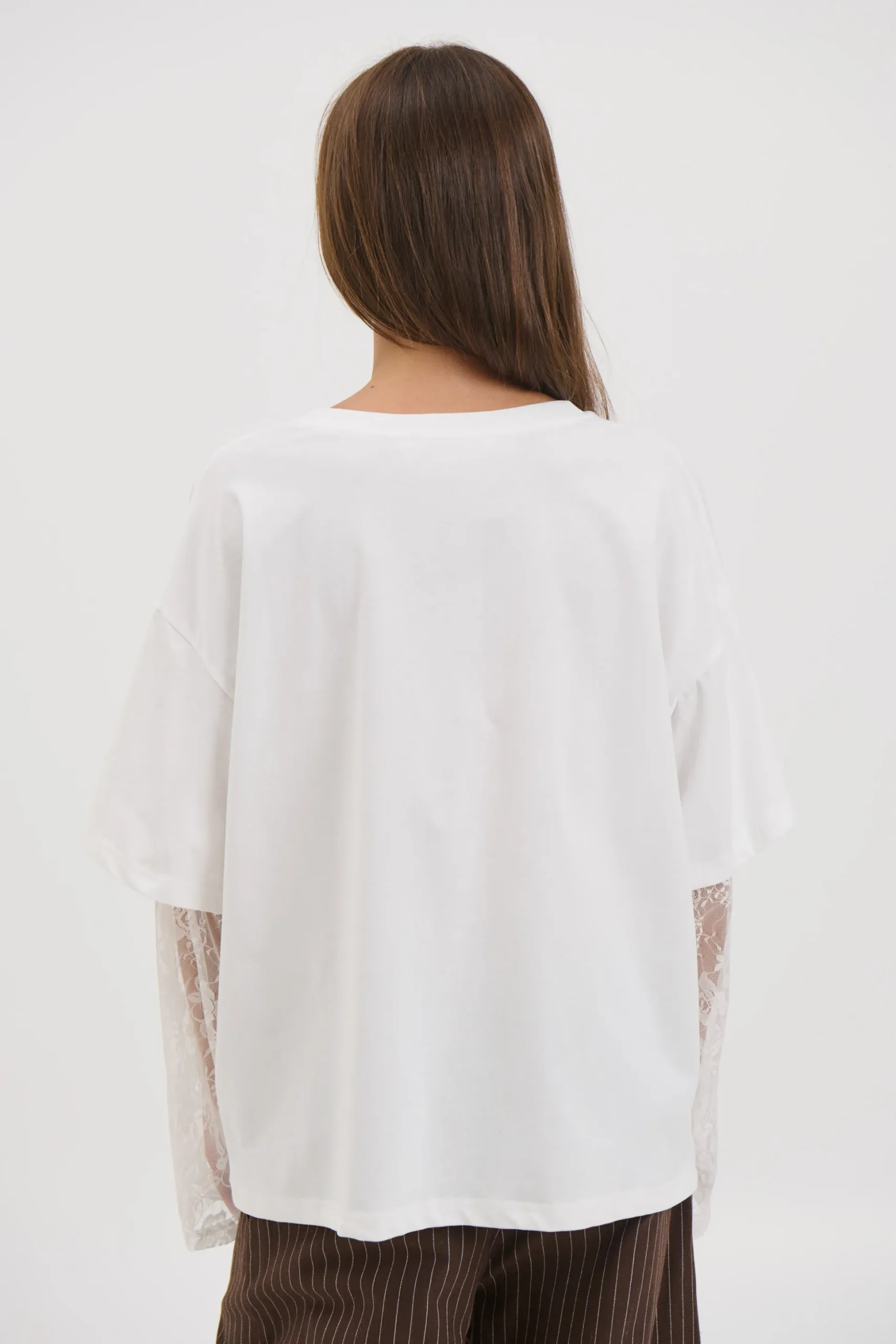 Francesca Lace Tee White
