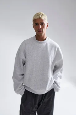 Francis Drop Sleeve Sweater Grey Marle