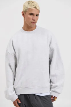 Francis Drop Sleeve Sweater Grey Marle