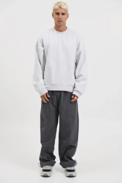 Francis Drop Sleeve Sweater Grey Marle