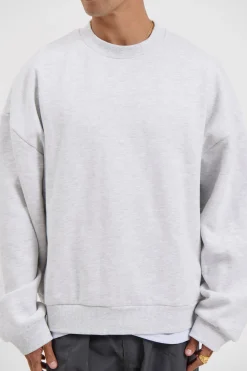 Francis Drop Sleeve Sweater Grey Marle