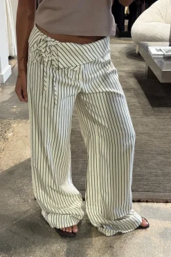 Gemma Pant Beige Stripe