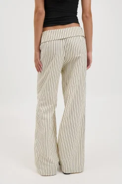 Gemma Pant Beige Stripe