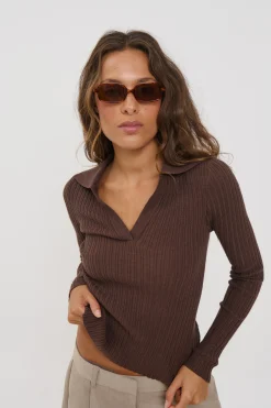 Giulia Long Sleeve Chocolate