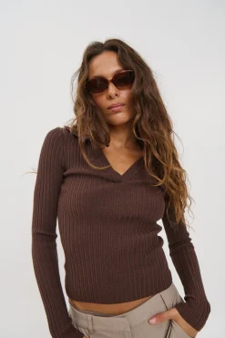 Giulia Long Sleeve Chocolate
