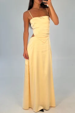 Gloria Maxi Dress Lemon