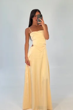 Gloria Maxi Dress Lemon