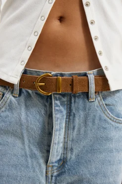 Halle Genuine Leather Belt Tan