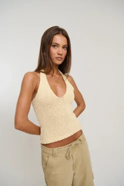 Halo Halter Top Butter
