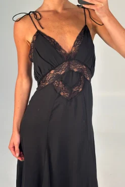 Harmony Midi Dress Obsidian