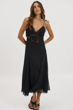 Harmony Midi Dress Obsidian