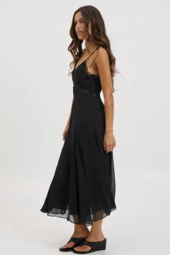 Harmony Midi Dress Obsidian