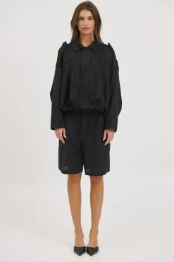 Harmony Suede Jacket Black