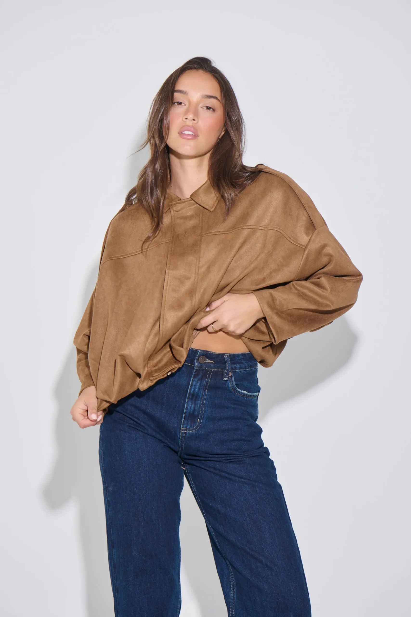 Harmony Suede Jacket Brown