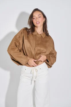 Harmony Suede Jacket Brown