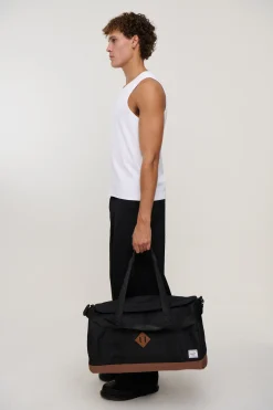 Herschel Novel Duffle Black/Saddle Brown