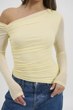Hollie Mesh Top Lemon