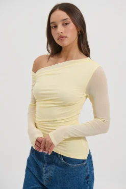Hollie Mesh Top Lemon