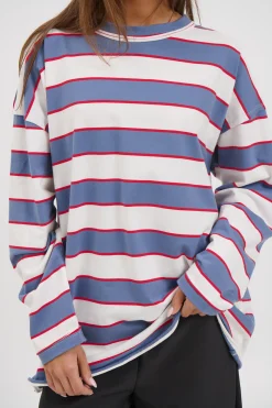 Horizon Long Sleeve Dusty Blue Stripe
