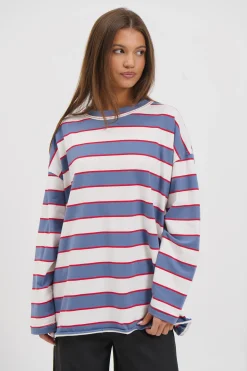 Horizon Long Sleeve Dusty Blue Stripe