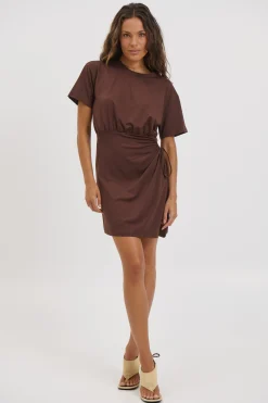 Indra Mini Dress Chocolate