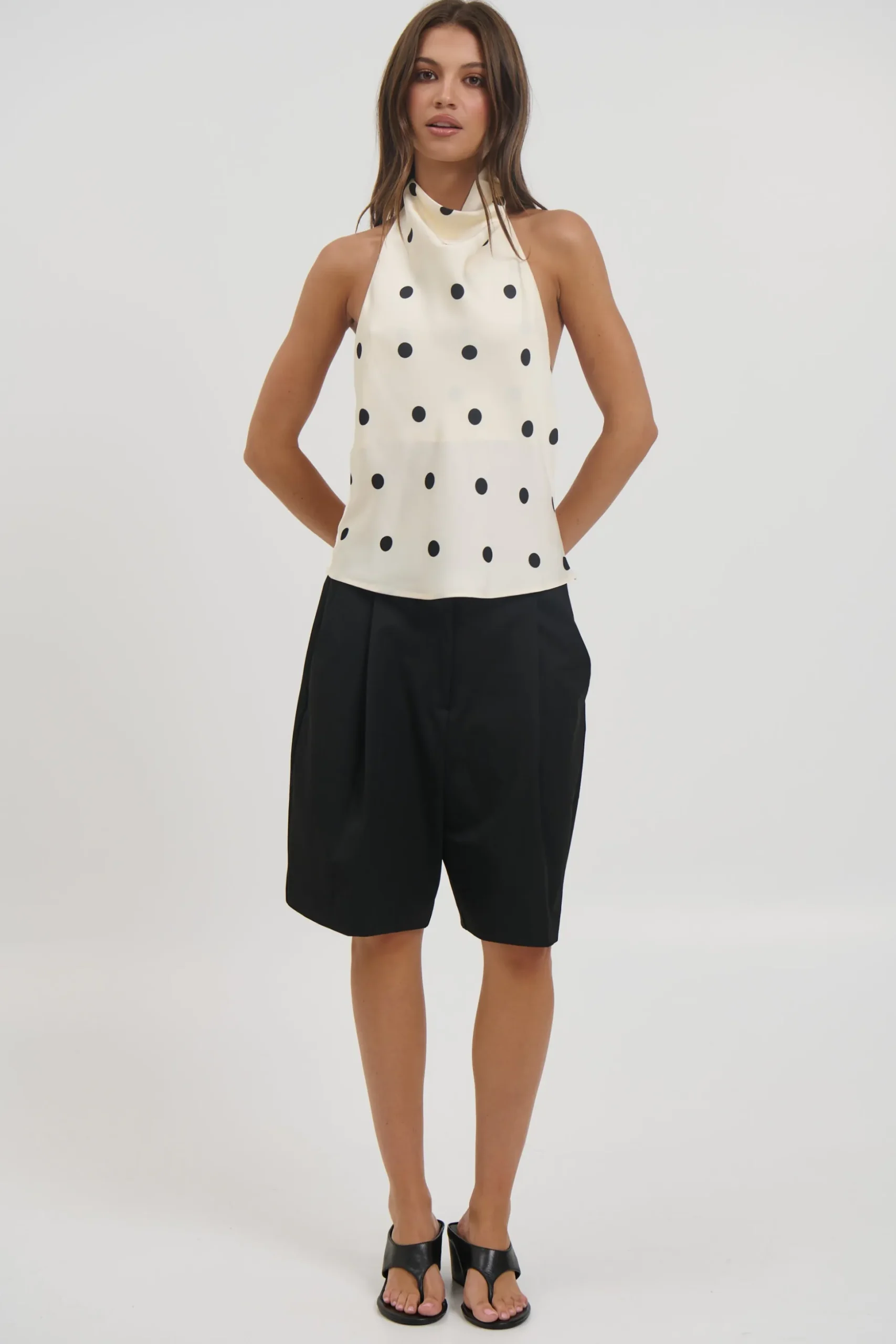 Ivy Halter Top Cream