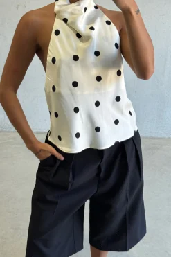 Ivy Halter Top Cream