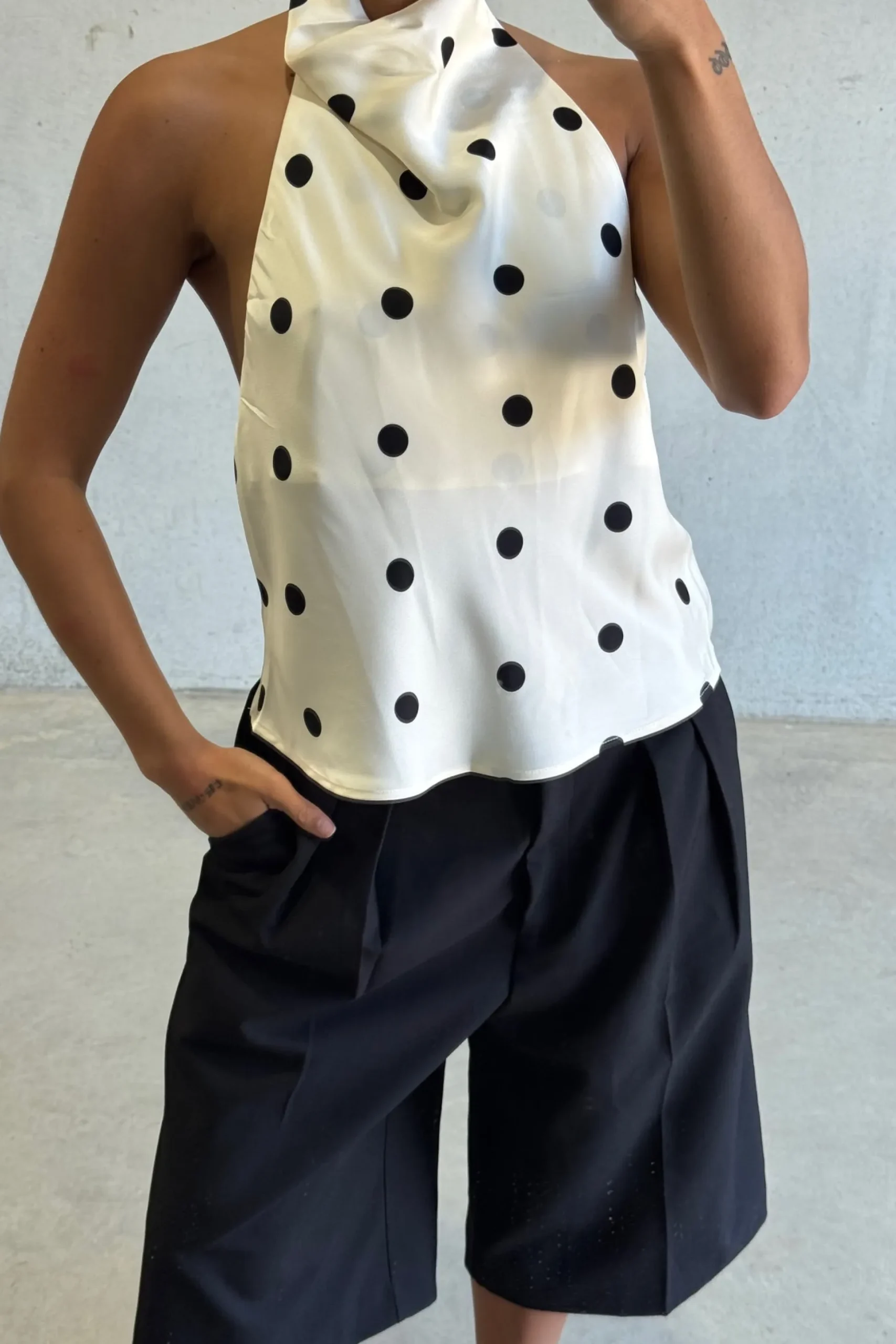 Ivy Halter Top Cream