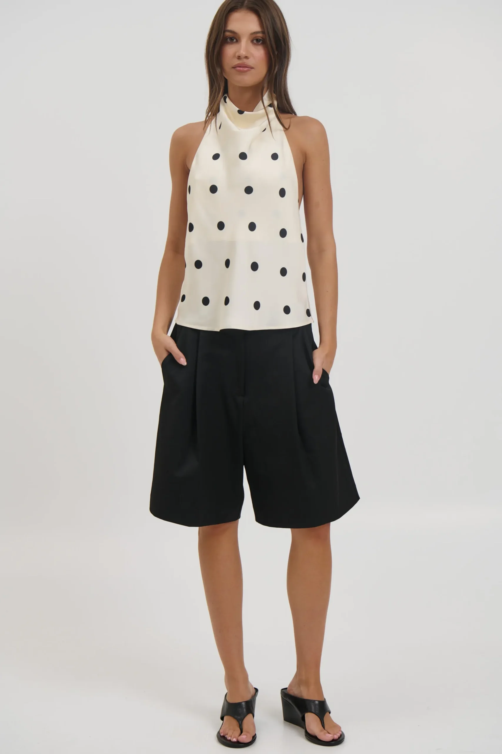 Ivy Halter Top Cream