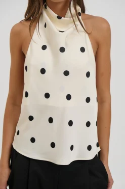 Ivy Halter Top Cream