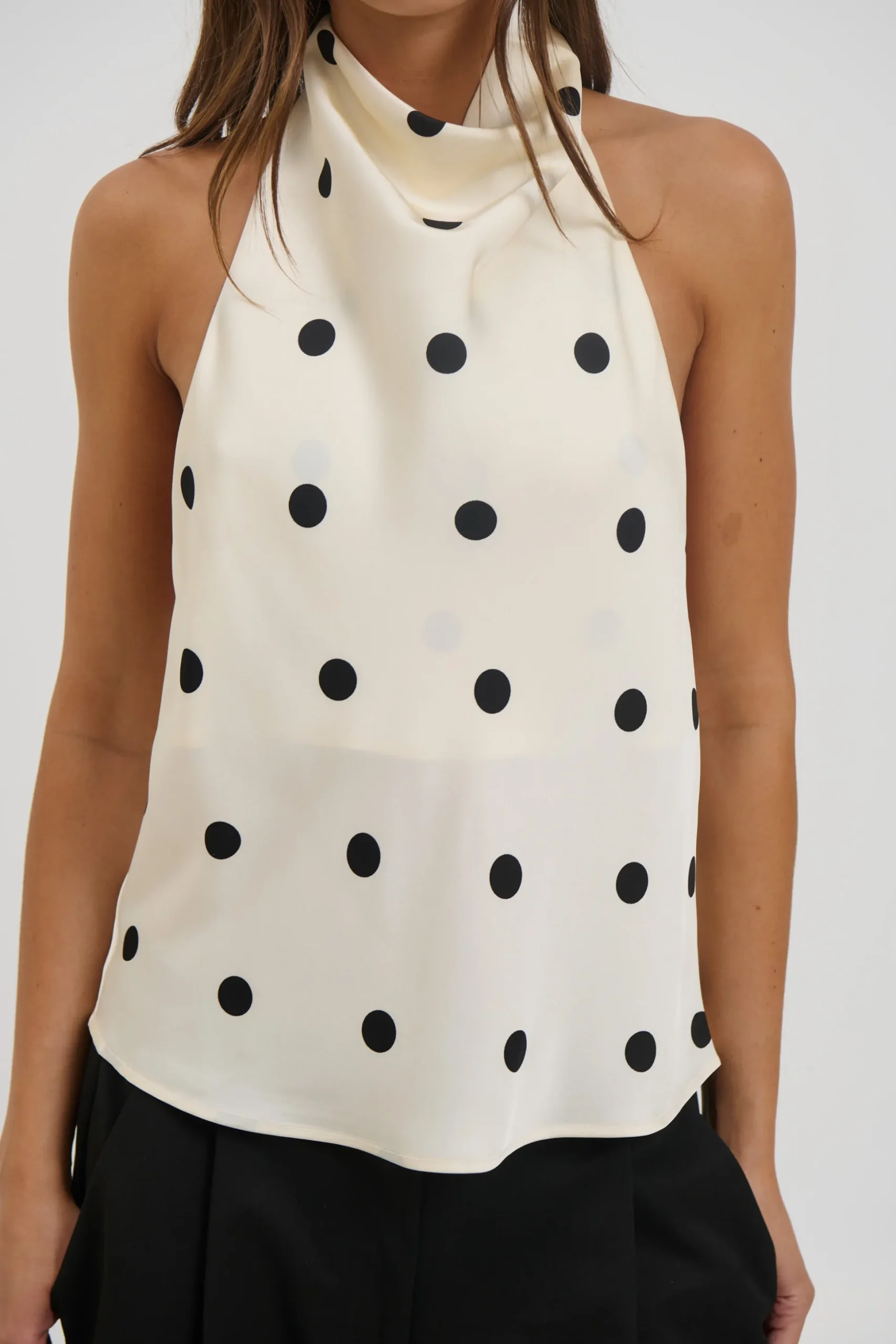 Ivy Halter Top Cream