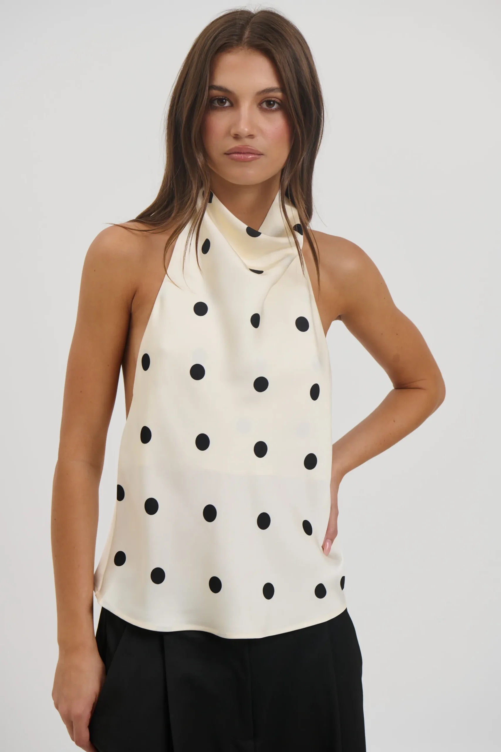 Ivy Halter Top Cream