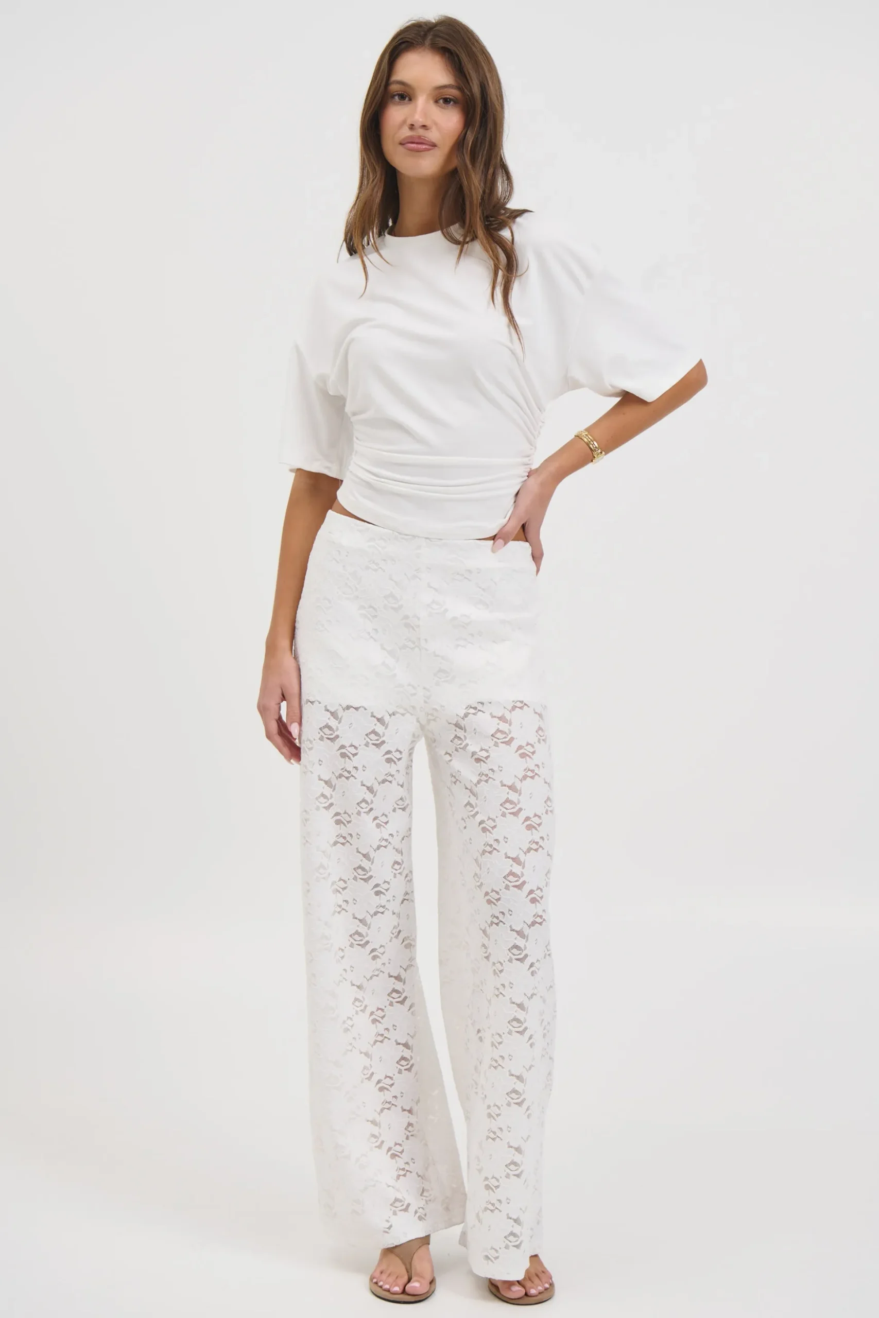 Jacinta Lace Pant White