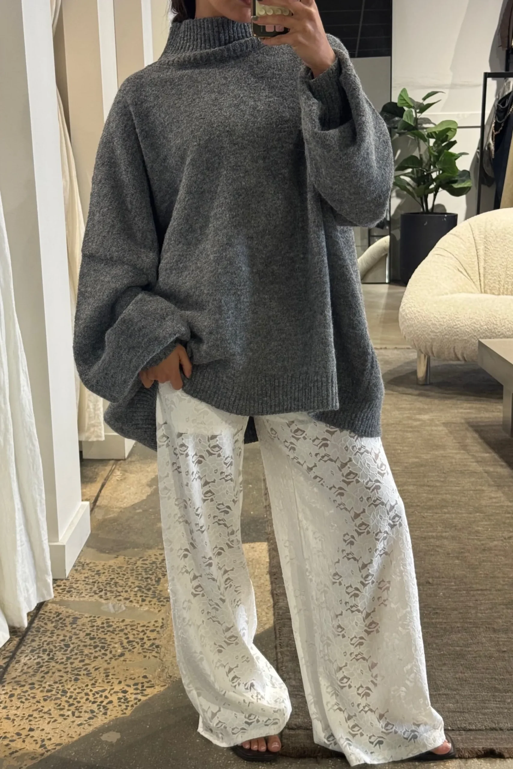 Jacinta Lace Pant White