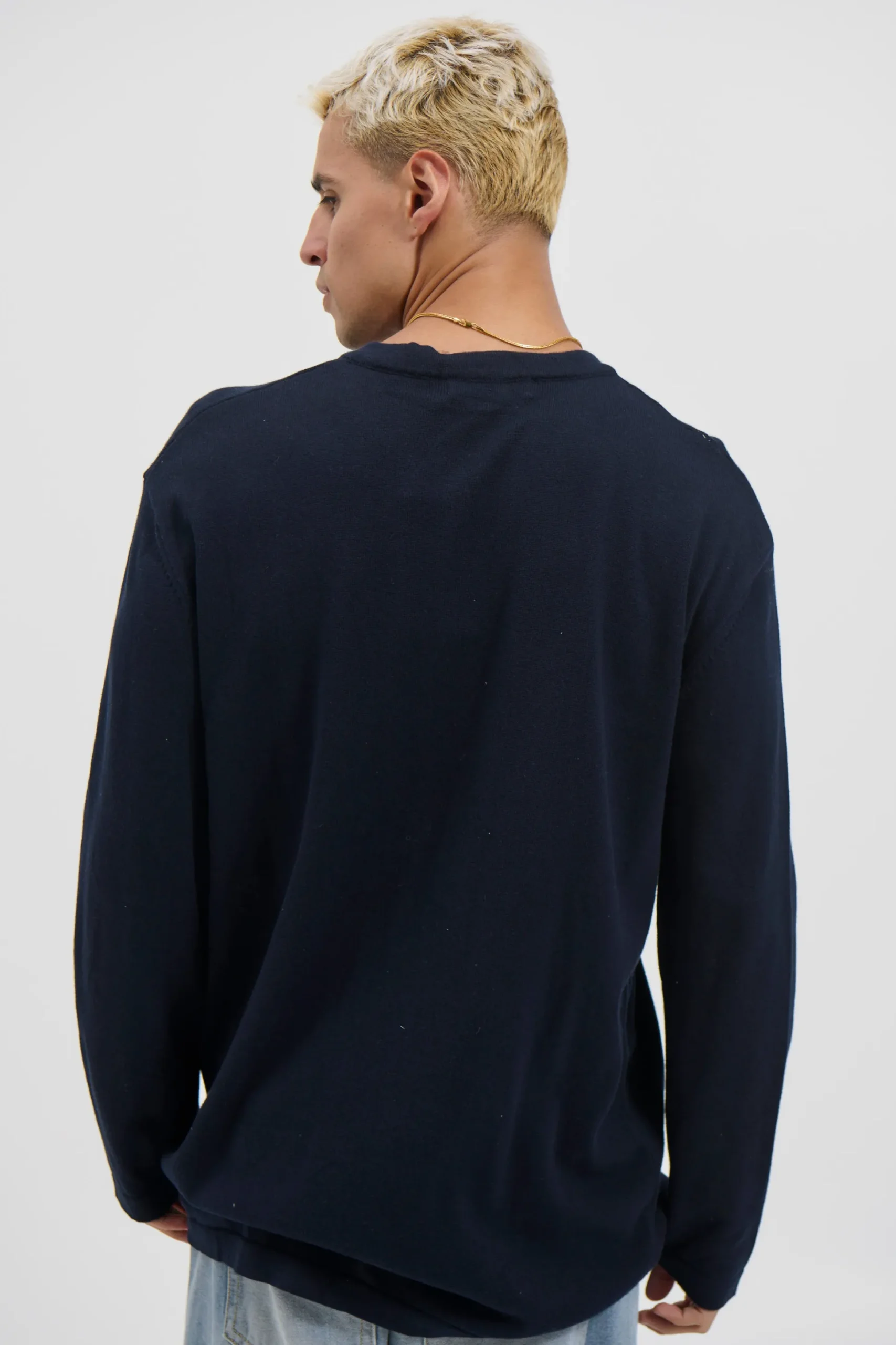 Jackson Fitted Henley Navy