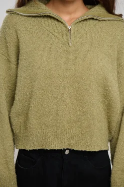 Jaidan Half Zip Jumper Moss