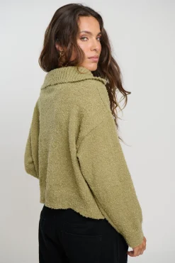 Jaidan Half Zip Jumper Moss