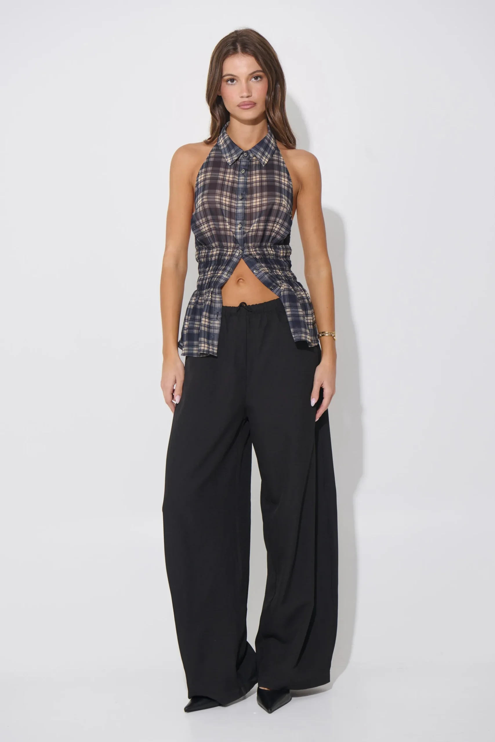 Jaylan Sleeveless Shirt Dark Grey