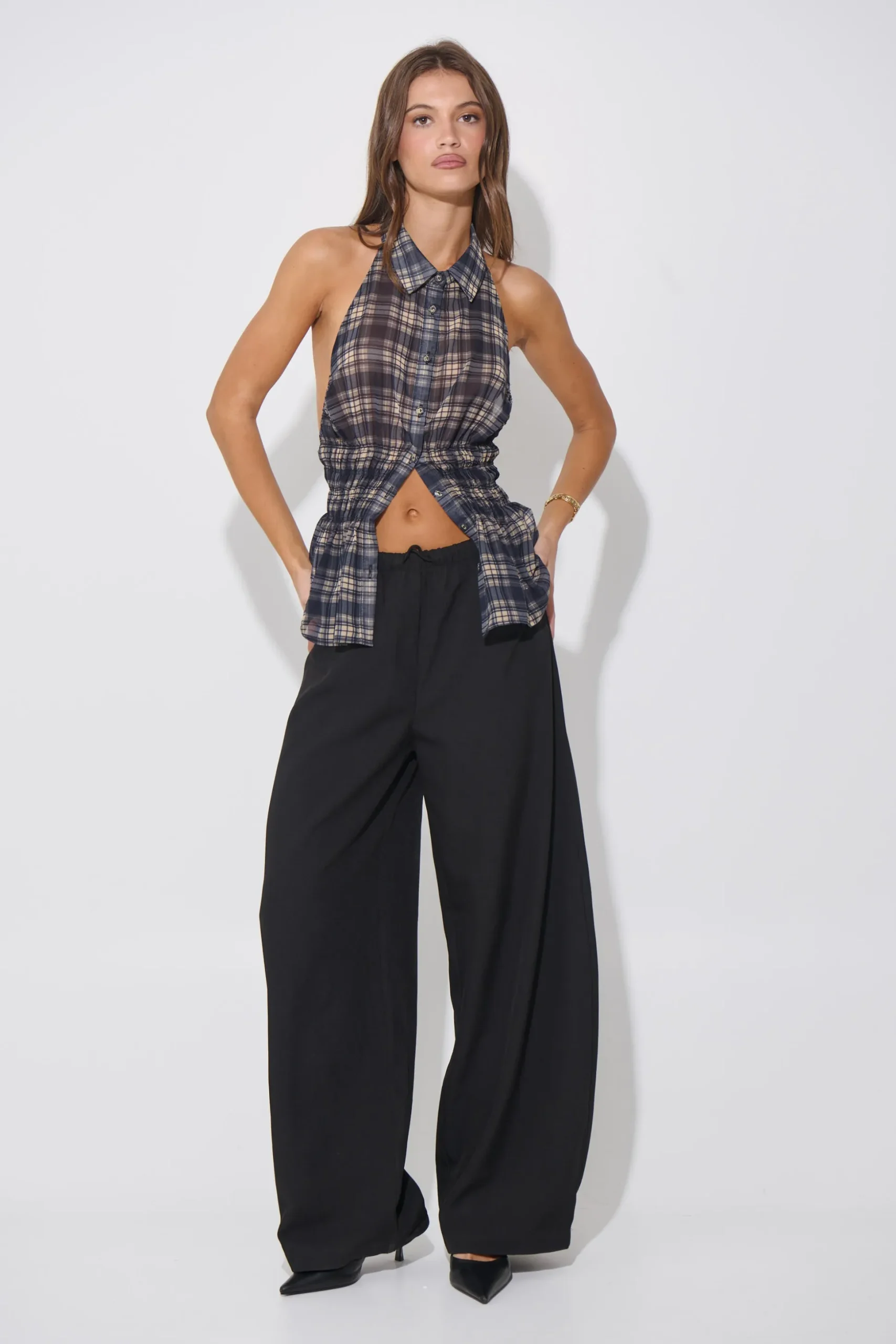 Jaylan Sleeveless Shirt Dark Grey