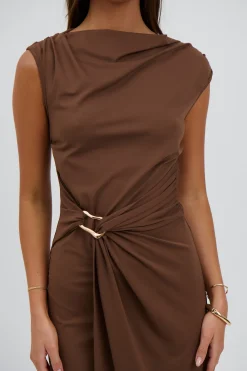 Jenna Maxi Dress Chocolate